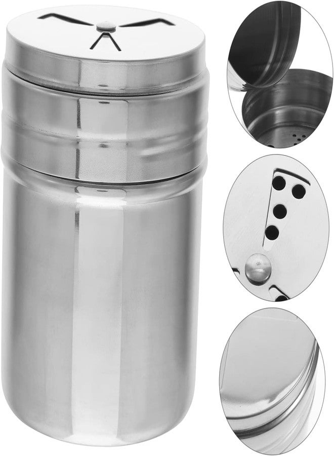 FINALITY Spice Jar Stainless Steel Salt & Pepper Shaker, Oregano, Chilli Flakes Seasoning Sprinkler | Air Tight Kitchen Container | Dining Table Masala Box Dabbi, Small Pack of 2 - Image 2